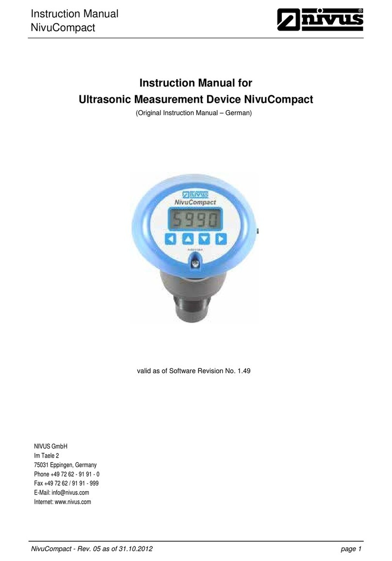Nivus NivuCompact instruction manual