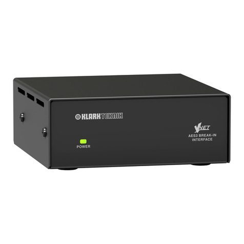 Klark Teknik VNET2-AES INTERFACE quick start guide