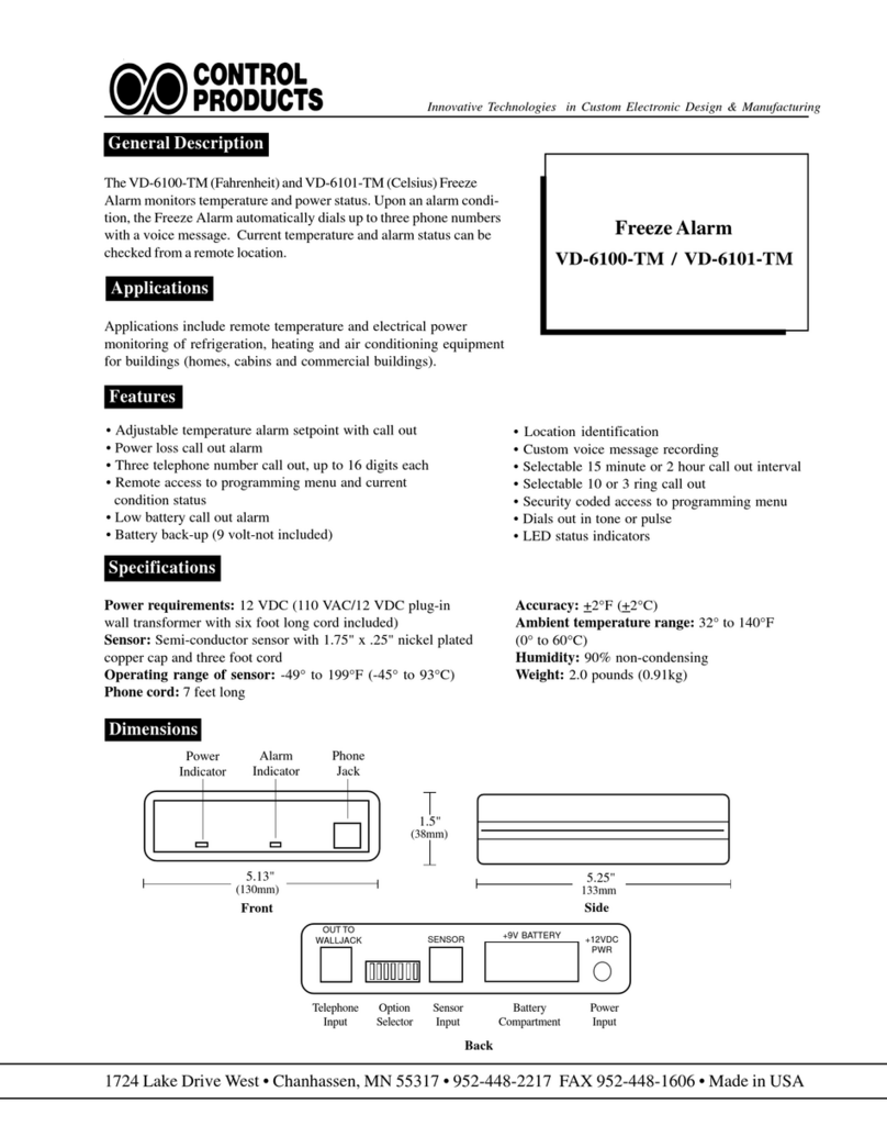 Control Products VD-6100-TM quick start guide Control Products VD-6100-TM quick start guide