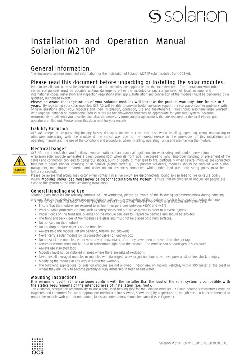 OC3 Solarion M210P Operation manual