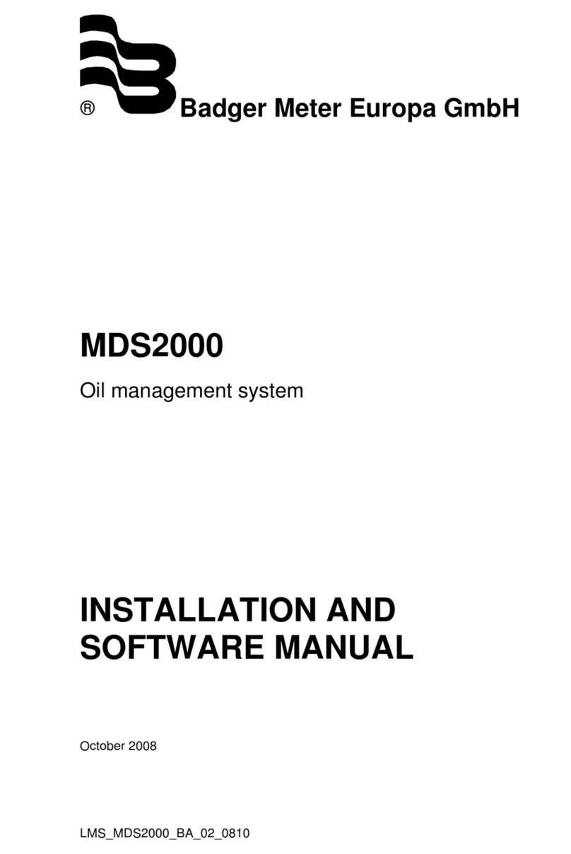 Badger Meter MDS 2000 Installation and software manual