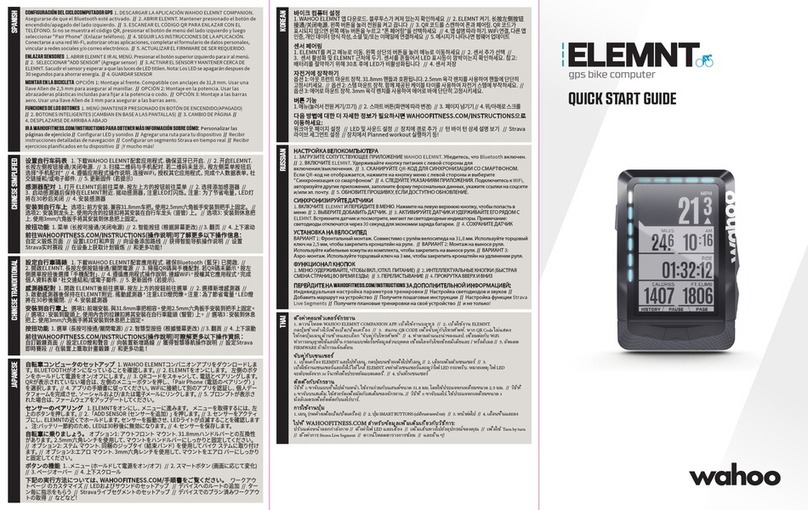 Wahoo ELEMNT quick start guide