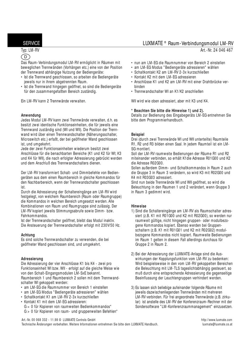 LUXMATE LM-RV quick start guide