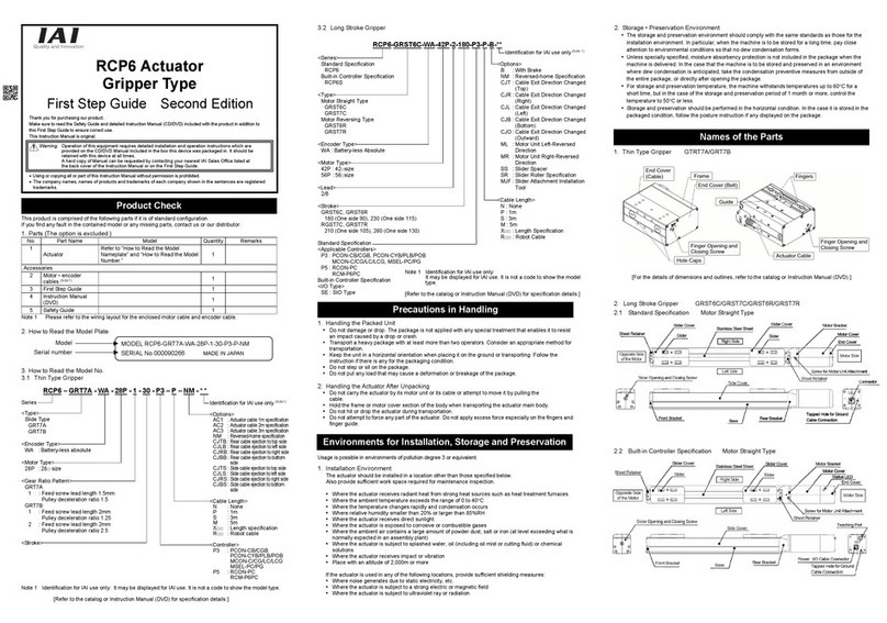 IAI RCP6 Series First step guide