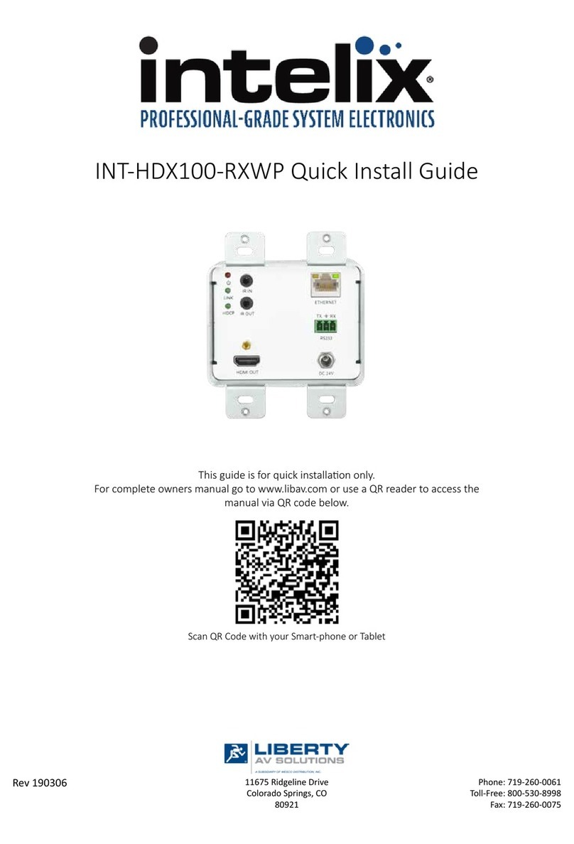 Intelix INT-HDX100-RXWP User manual