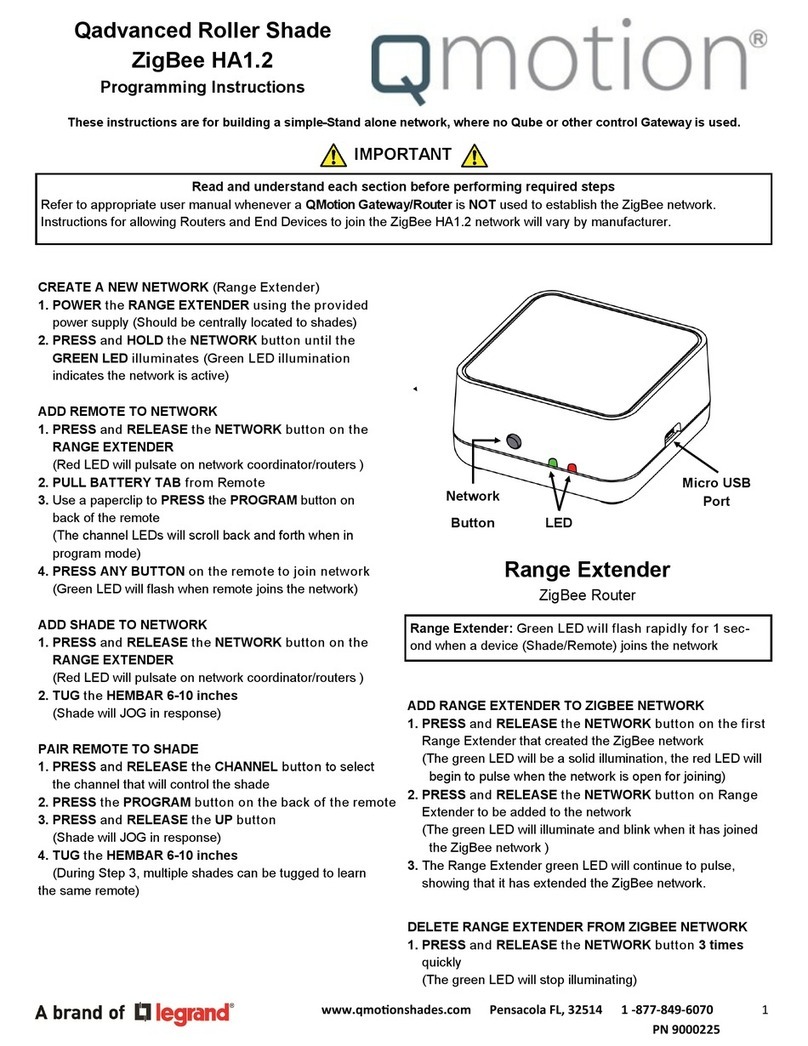 LEGRAND Qmotion Range Extender Installation manual