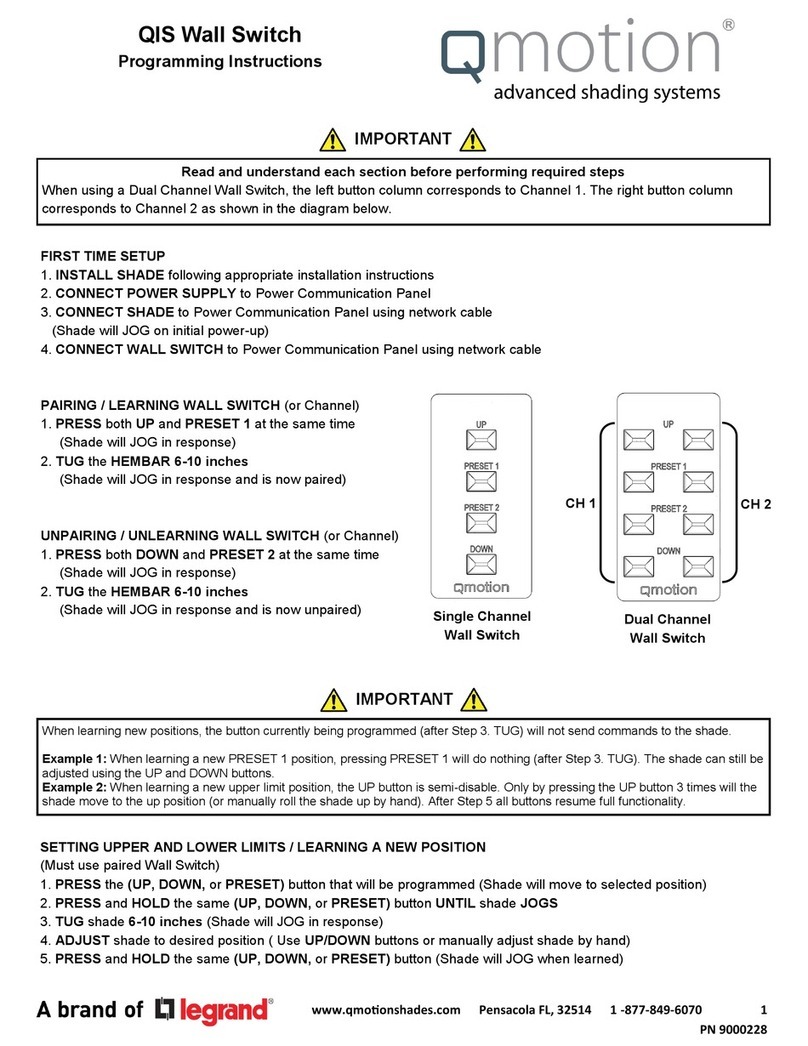 LEGRAND Qmotion QIS Installation manual