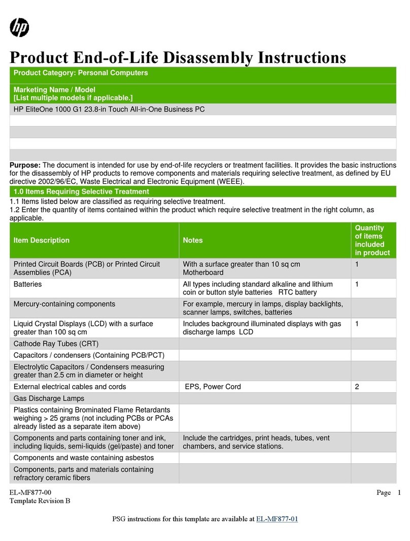 HP EliteOne 1000 G1 Installation instructions