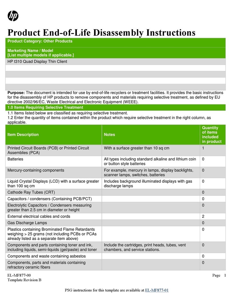 HP t310 Installation instructions