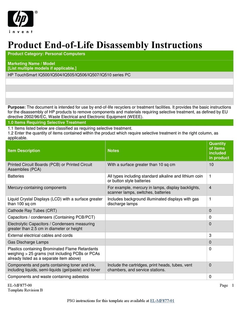 HP TouchSmart Series Installation instructions HP TouchSmart Series Installation instructions