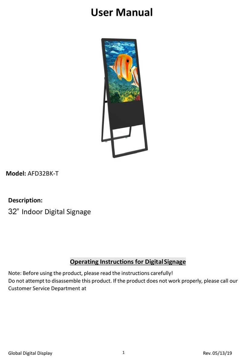 Global Digital Display AFD32BK-T User manual