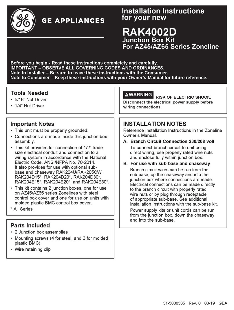 GE RAK4002D installation instructions
