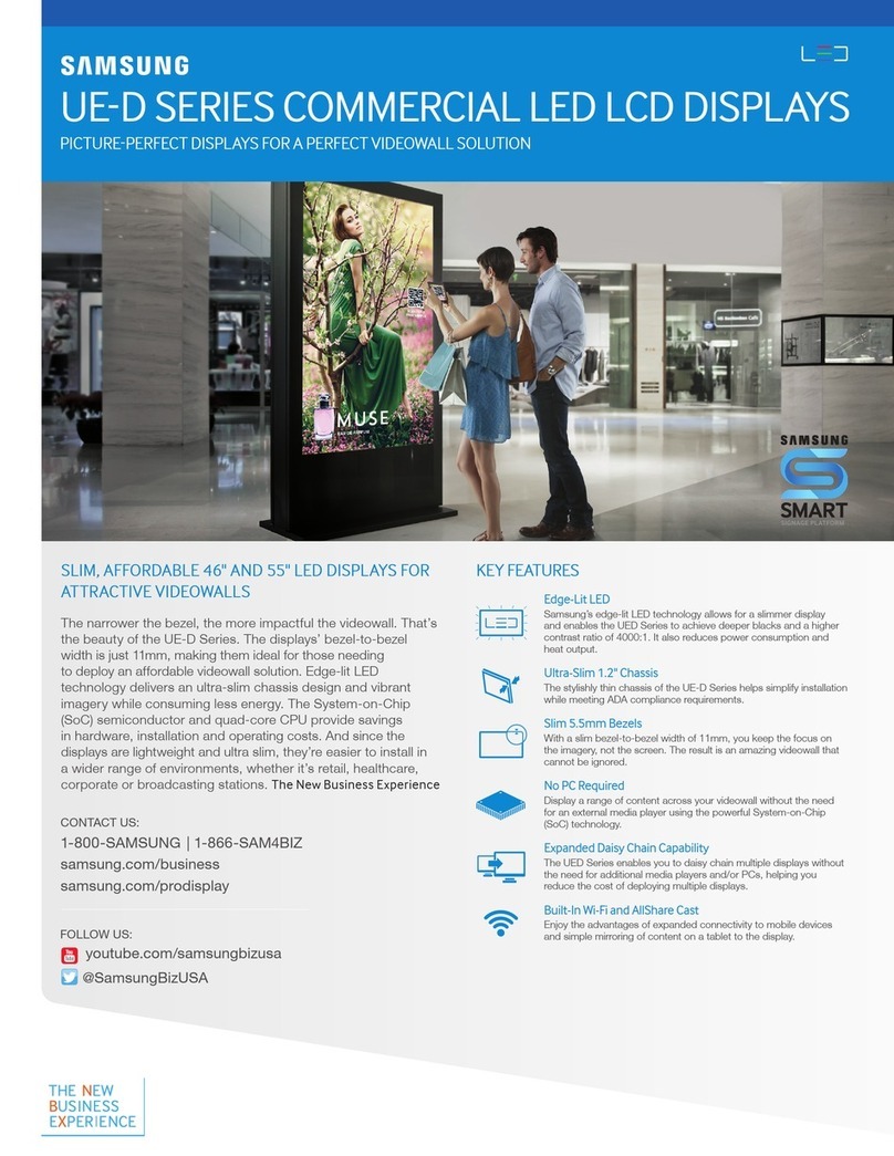 Samsung UE-D Series User manual Samsung UE-D Series User manual