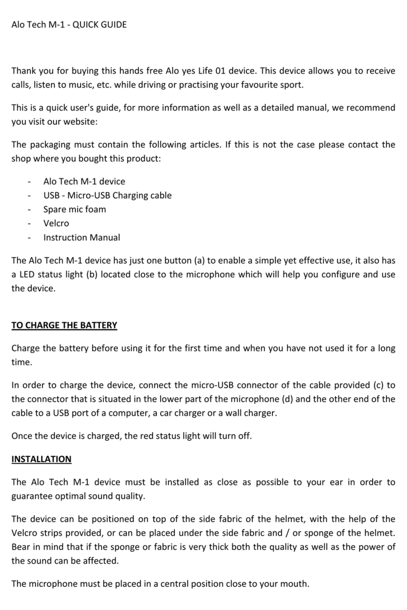 Alo Tech M-1 quick guide