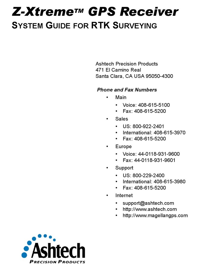 ashtech Z-Xtreme Parts list manual