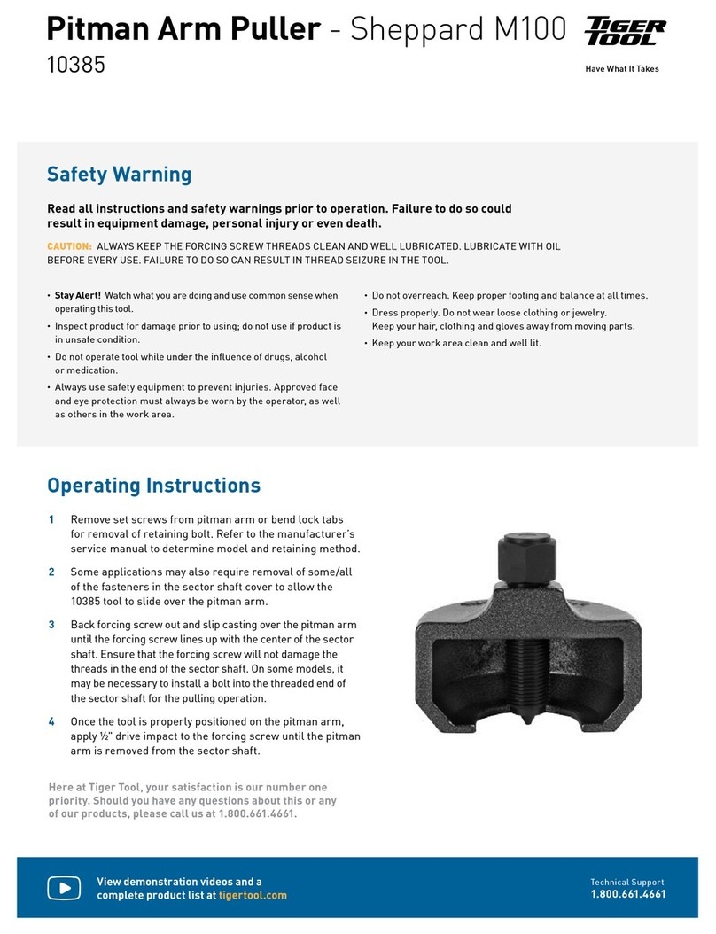 Tiger Tool Sheppard M100 operating instructions