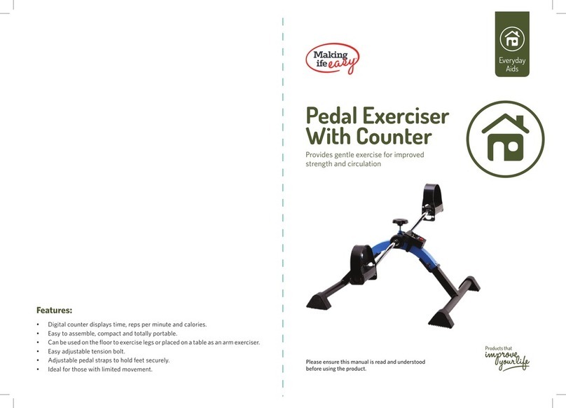Making Life Easy Everyday Aids Pedal Exerciser With Counter quick start guide
