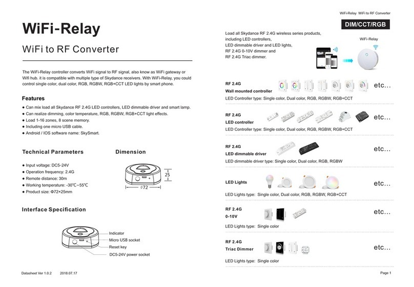 SKYDANCE WiFi-Relay quick start guide