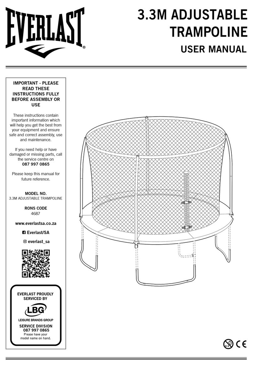 Everlast 3.3M ADJUSTABLE TRAMPOLINE user manual