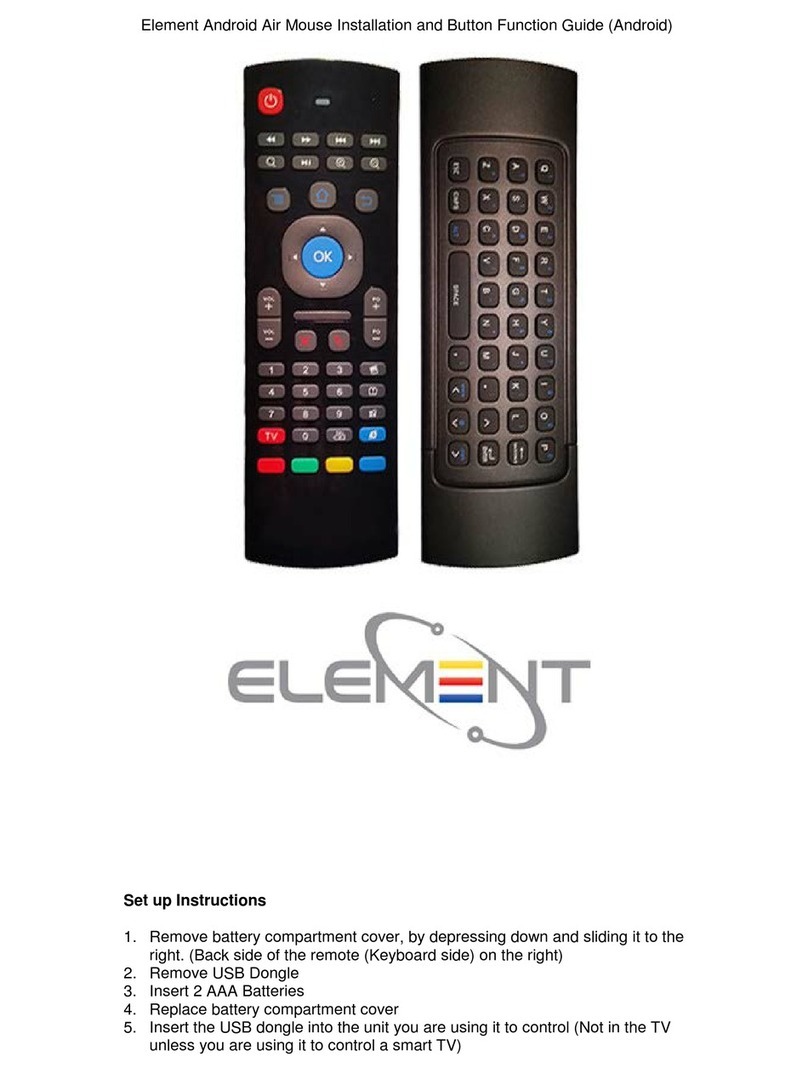 Element Air Mouse Remote Installation and Button Function Guide