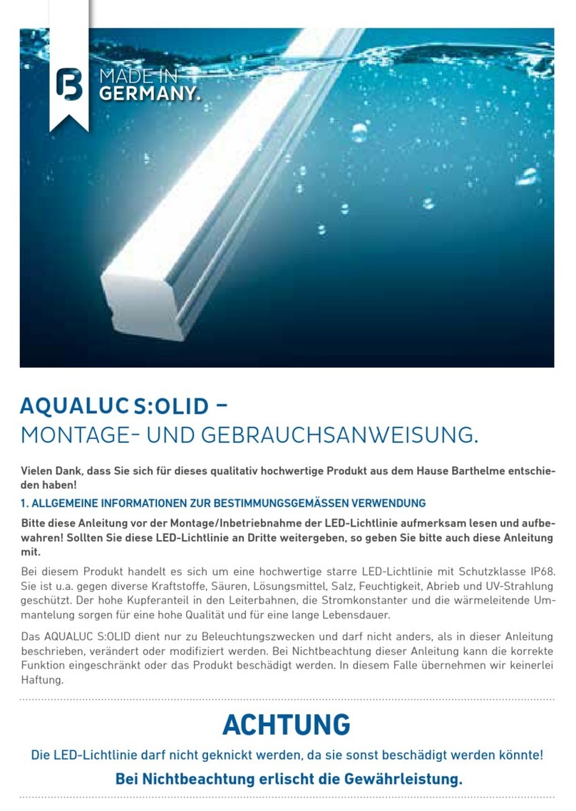 Barthelme AQUALUC S:OLID Instructions for installation and operation Barthelme AQUALUC S:OLID Instructions for installation and operation