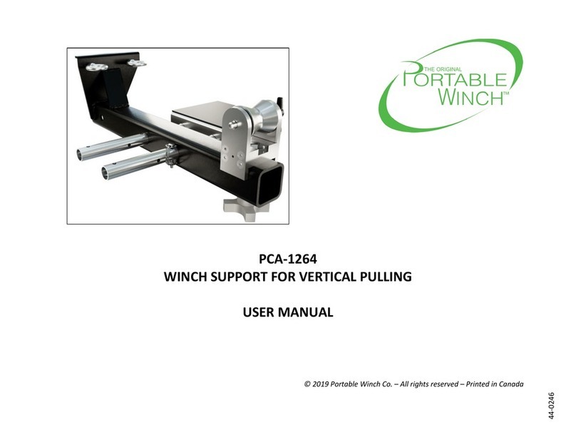 Portable Winch PCA-1264 User manual