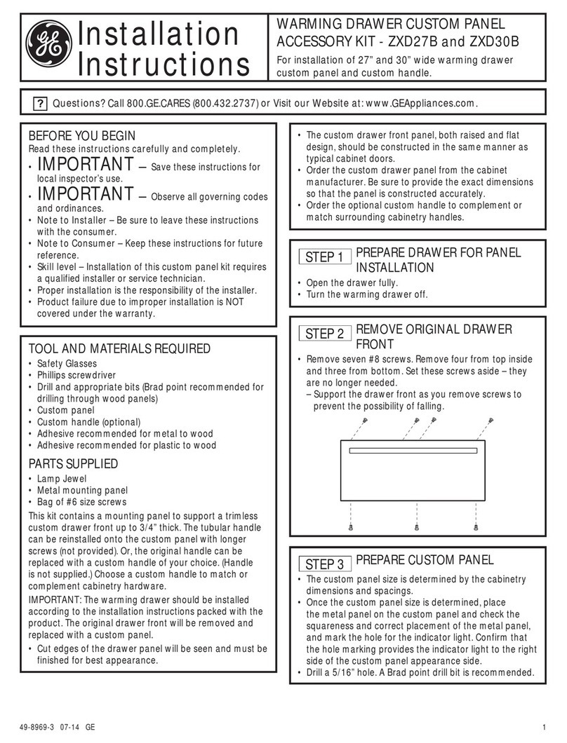 GE Monogram ZXD27B User manual