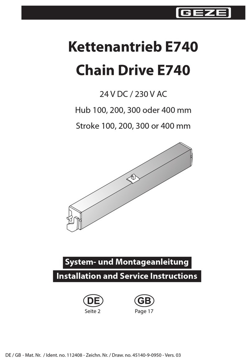 GEZE E740 Syncro Service instructions