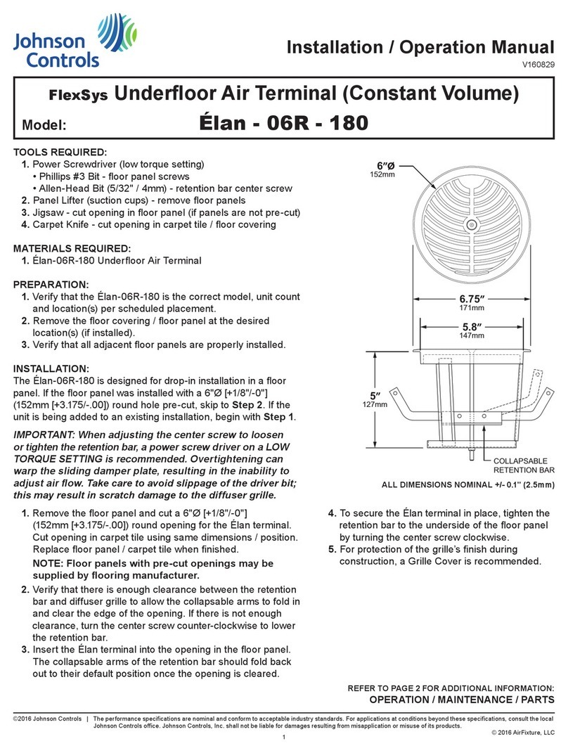 Johnson Controls FlexSys Elan-06R-180 Installation & operation manual
