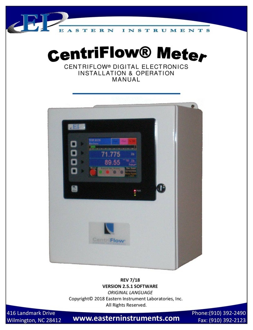 EASTERN INSTRUMENTS CentriFlow Installation & operation manual