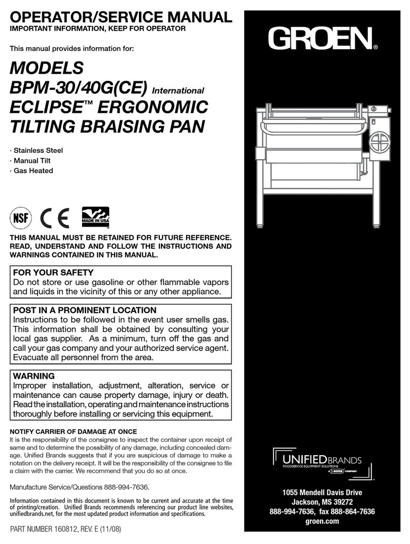 Groen Eclipse BPM-30G Operators & service manual