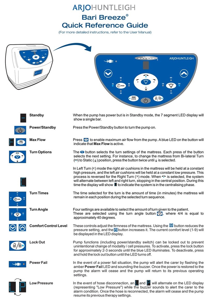 ARJO HUNTLEIGH Bari-Breeze User manual