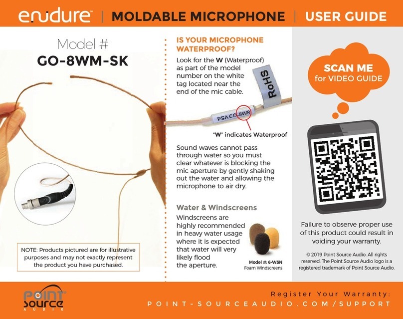 Point Source Audio Endure GO-8WM-SK User manual Point Source Audio Endure GO-8WM-SK User manual
