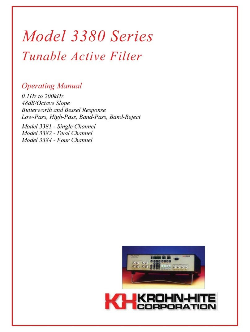 Krohn-Hite 3380 Series User manual