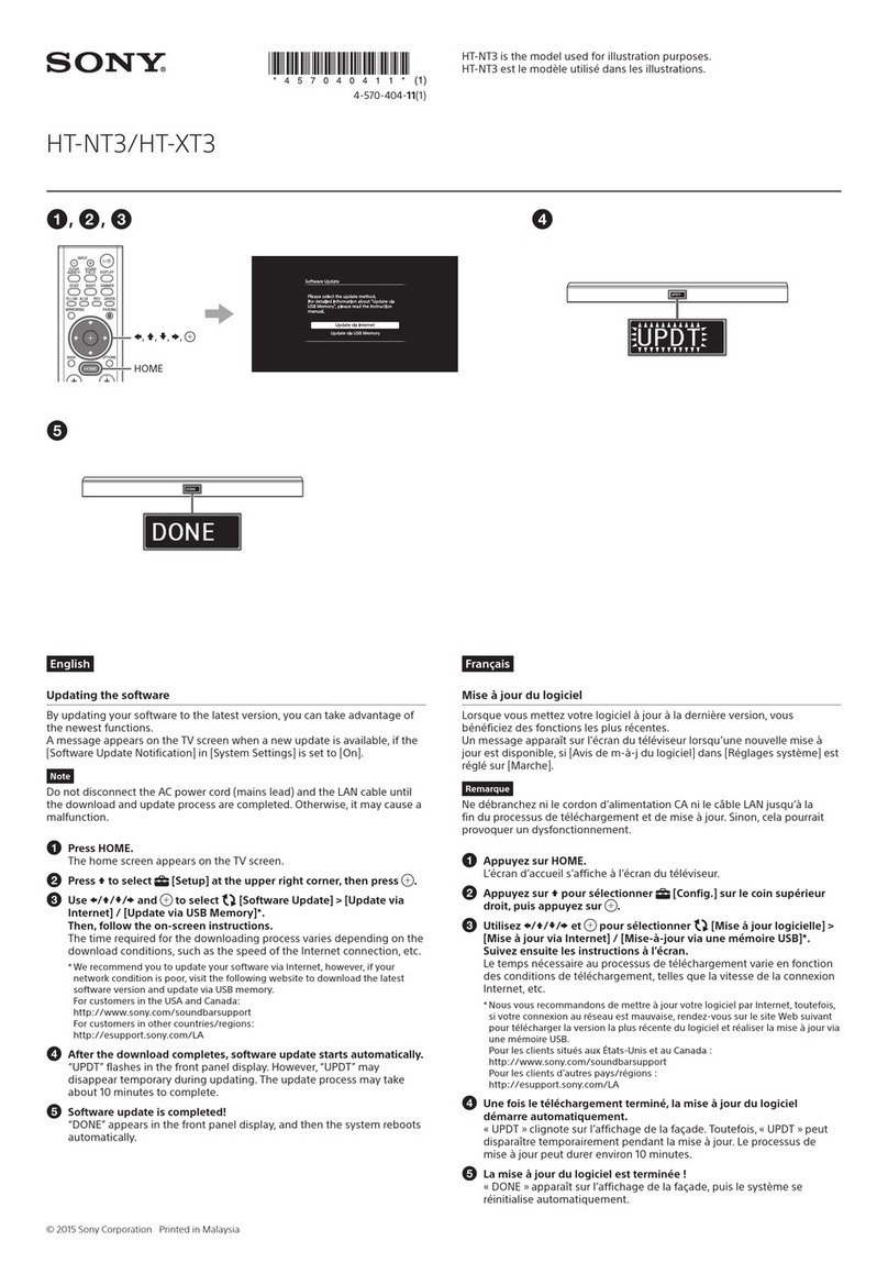 Sony HT-NT3 quick start guide