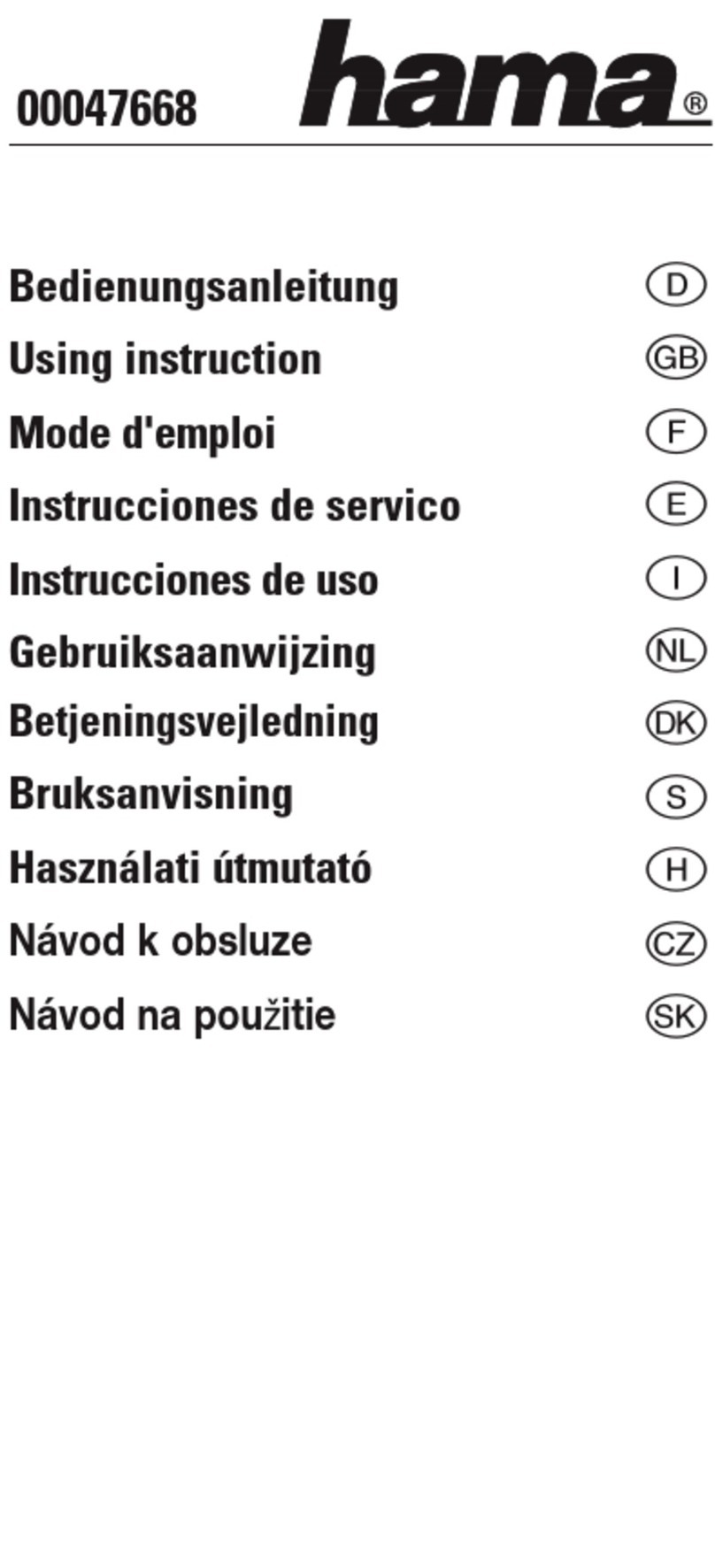 Hama Weekcontrol 2 Datasheet