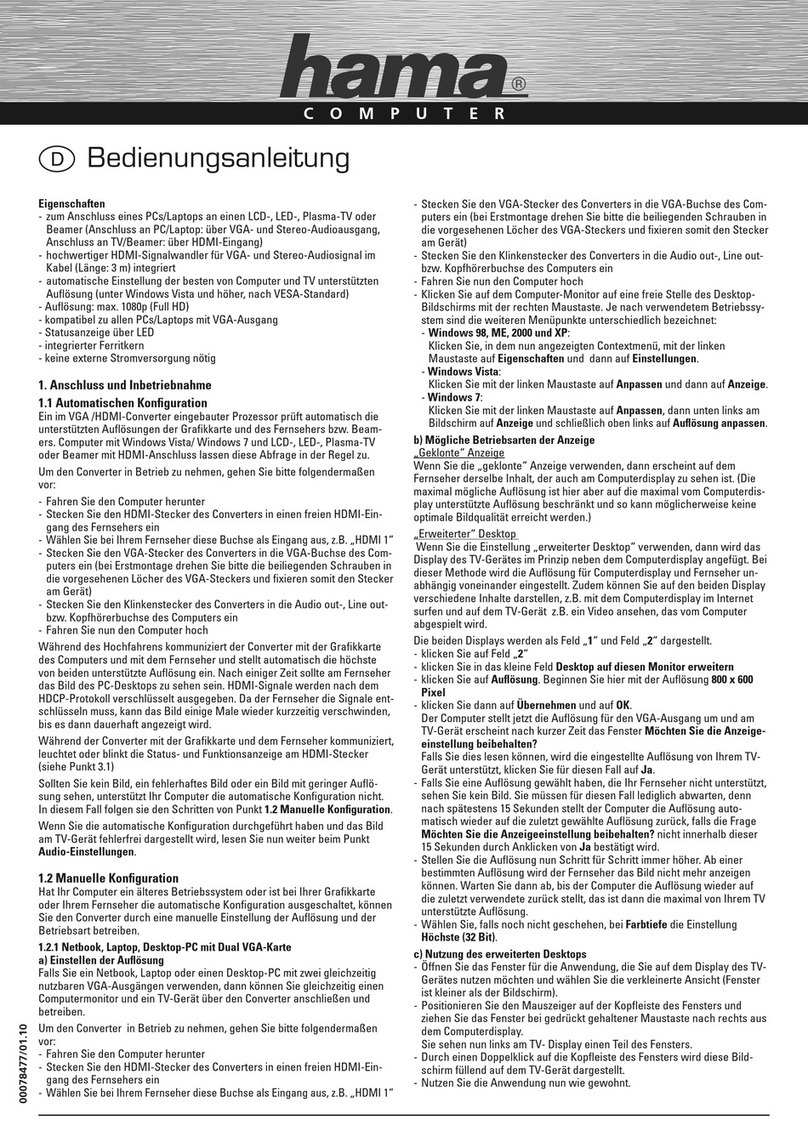 Hama 00078477 User manual