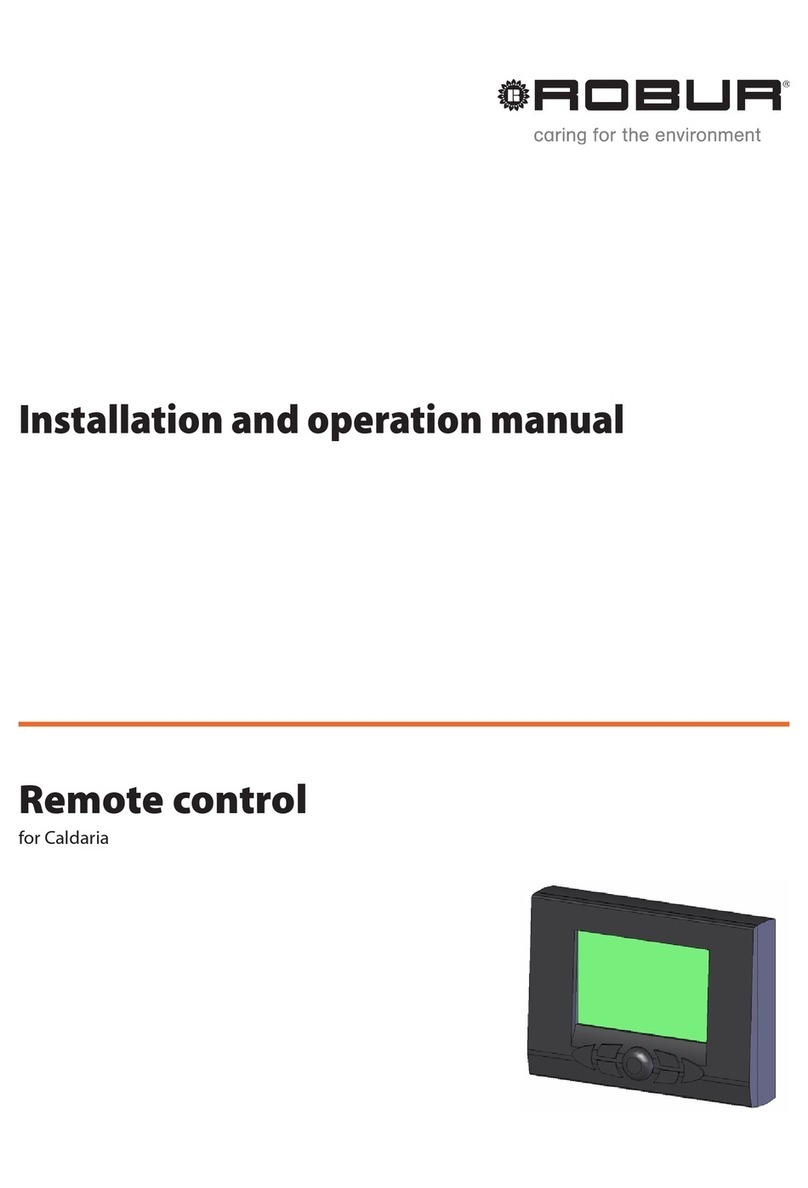 Robur OCDS006 Installation and operation manual