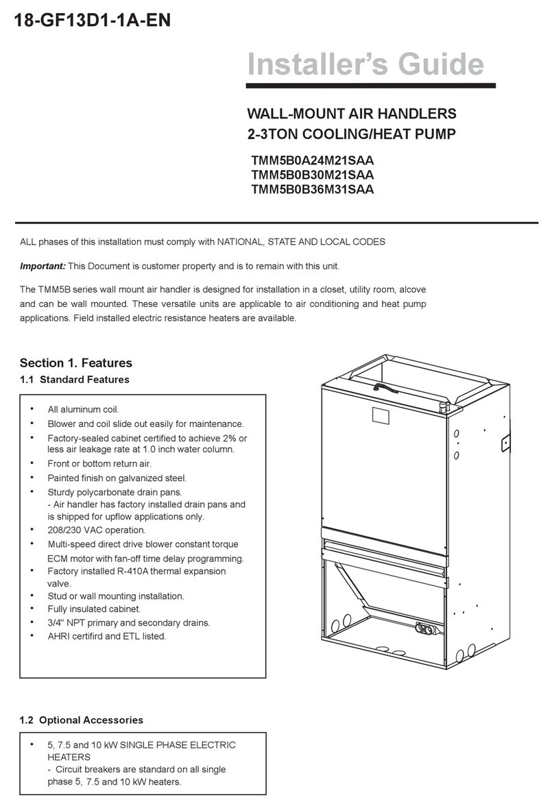 Trane TMM5B0A24M21SAA Assembly instructions