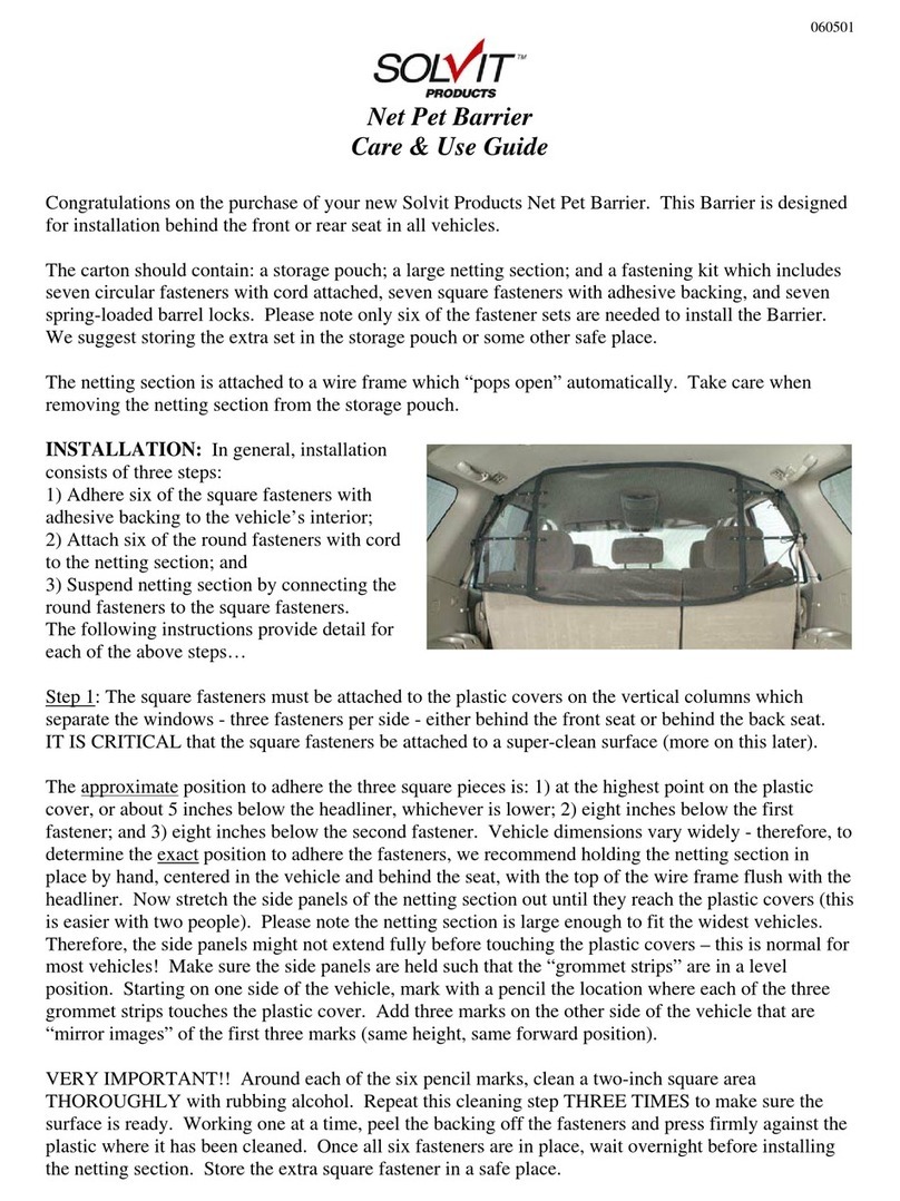 Solvit Net Pet Barrier Care/use guide