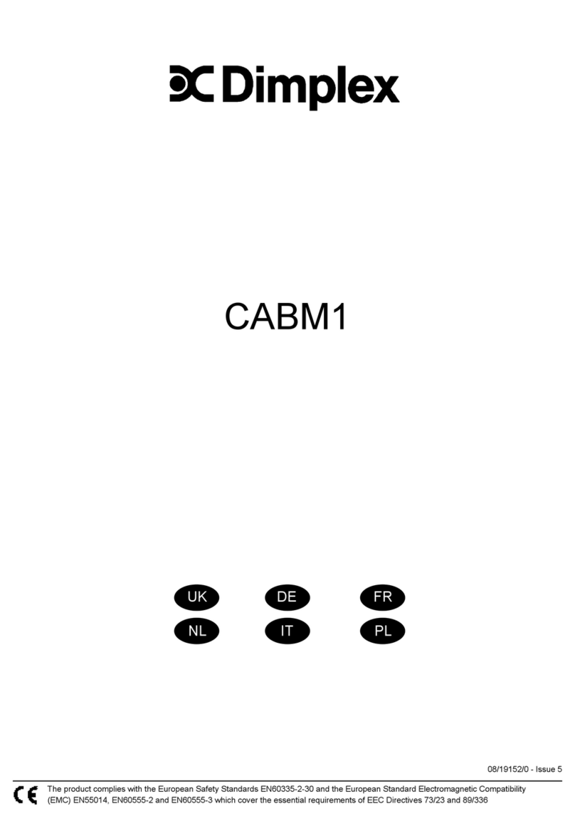 Dimplex CABM1 Installation and operating instructions