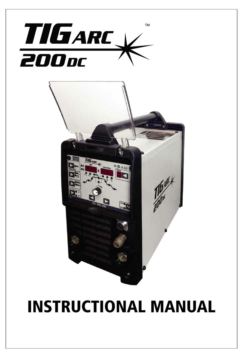 GWS TIGARC 200DC TIG Operating and maintenance manual