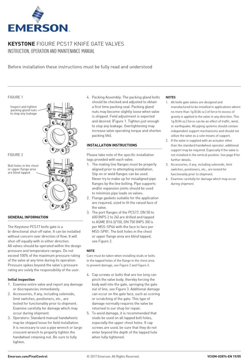 Emerson KEYSTONE FIGURE PCS17 Instruction, Operation and Maintenance Manual