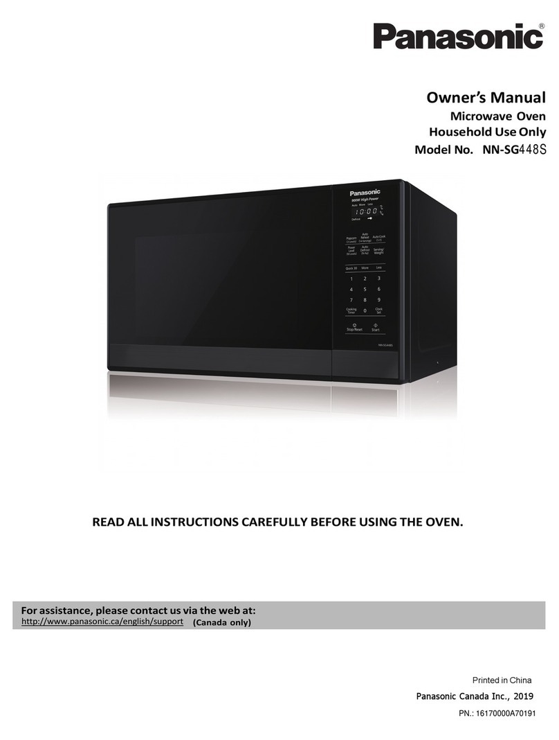 Panasonic NN-SG448S owner's manual