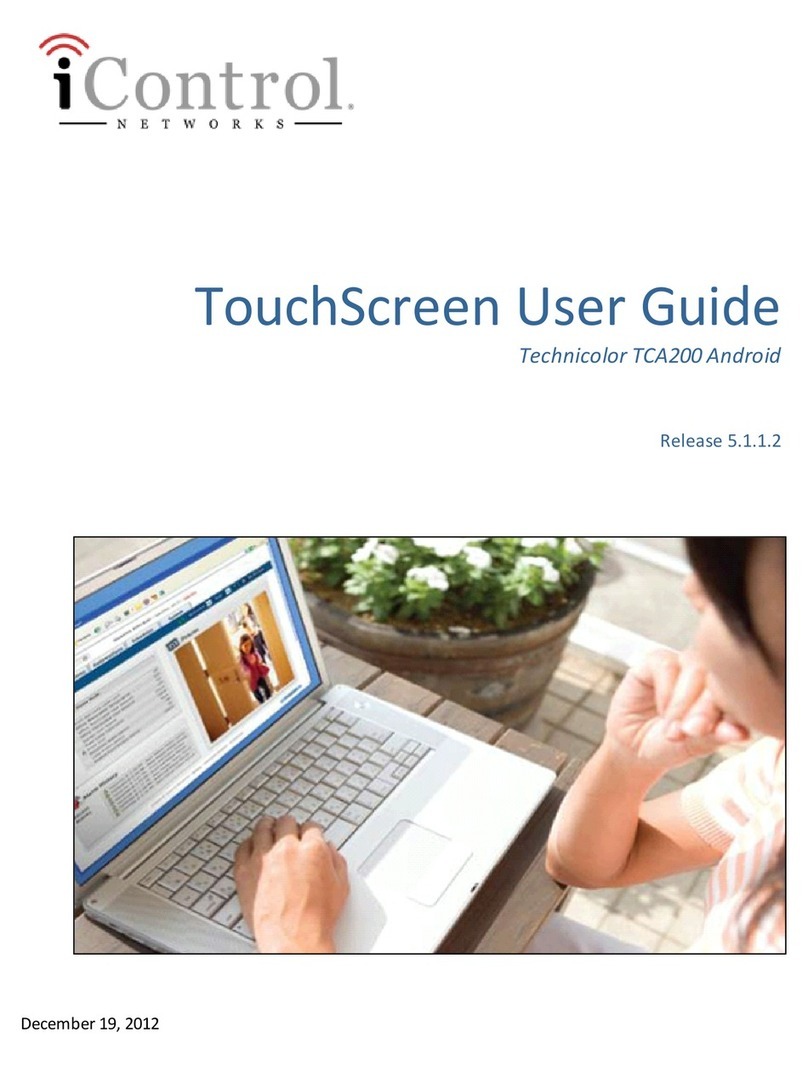 iControl Technicolor TCA200 User manual