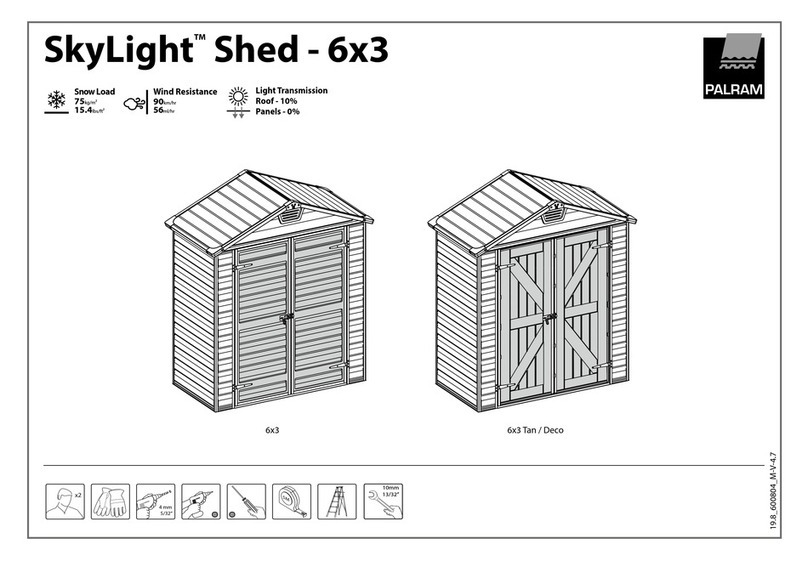 Palram Skylight Shed - 6x3 Assembly instructions