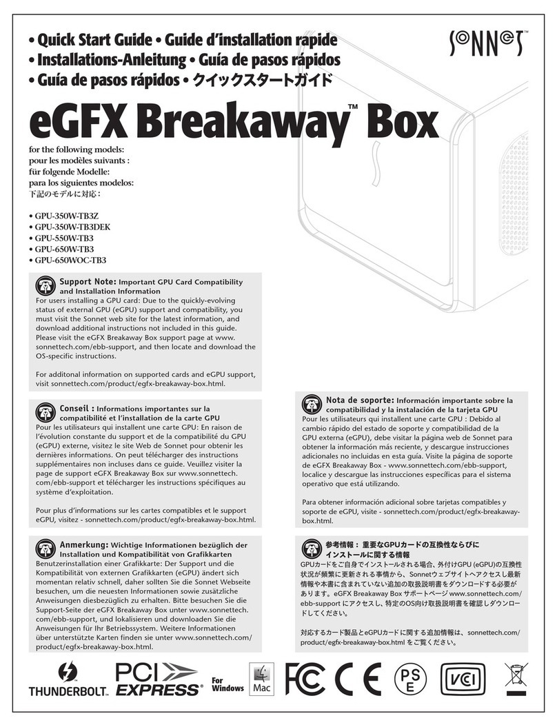 Sonnet eGFX Breakaway Box Series quick start guide