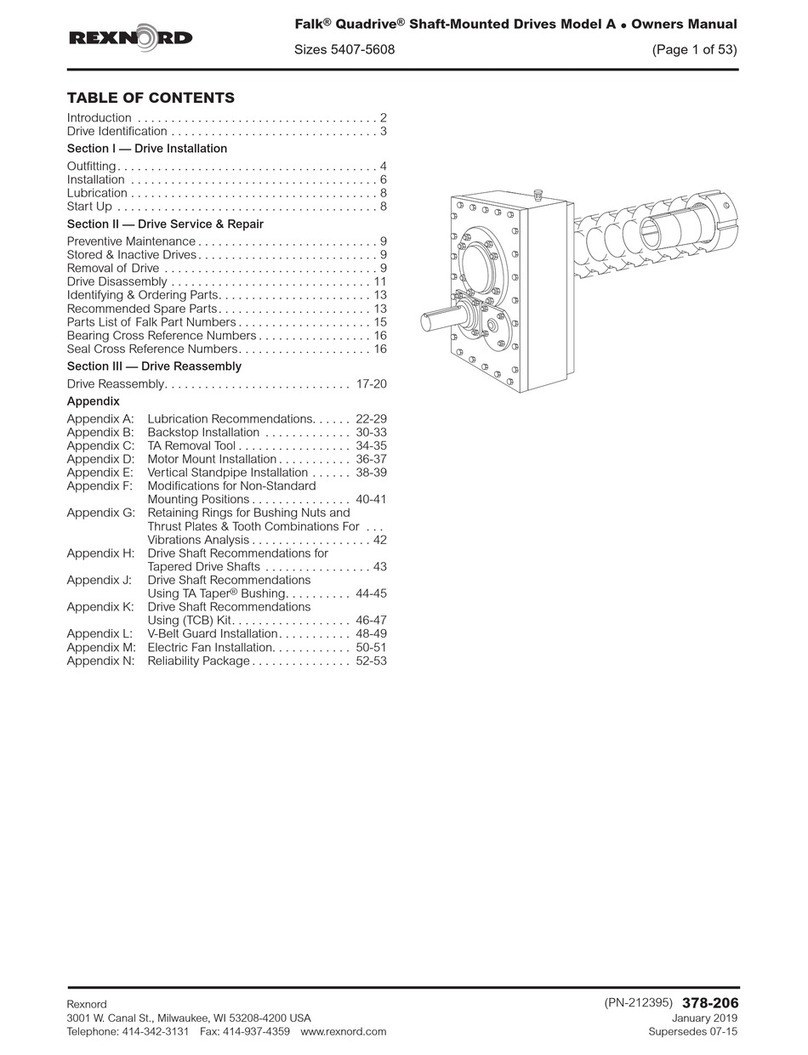 Rexnord Falk Quadrive A Series owner's manual Rexnord Falk Quadrive A Series owner's manual