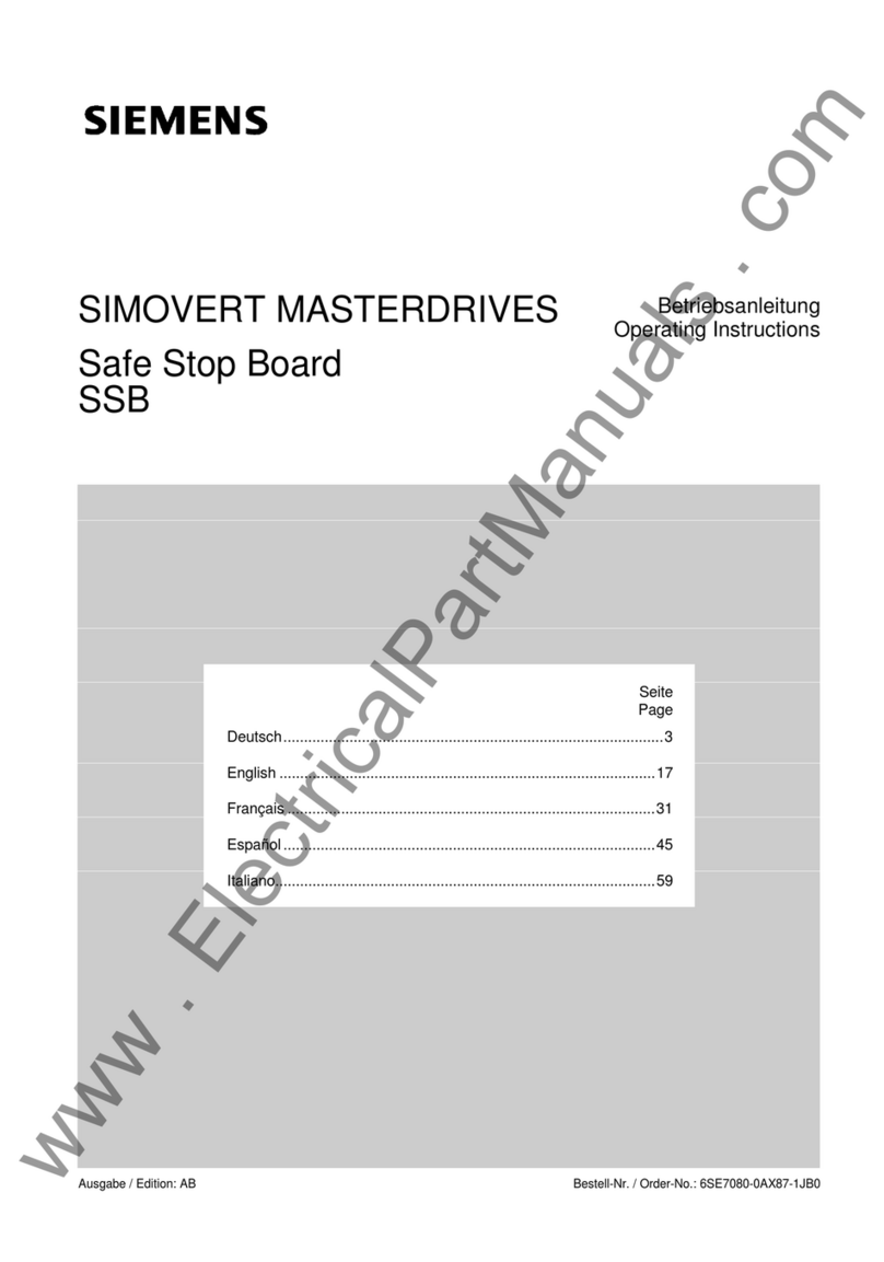 Siemens SIMOVERT Masterdrives SSB User manual