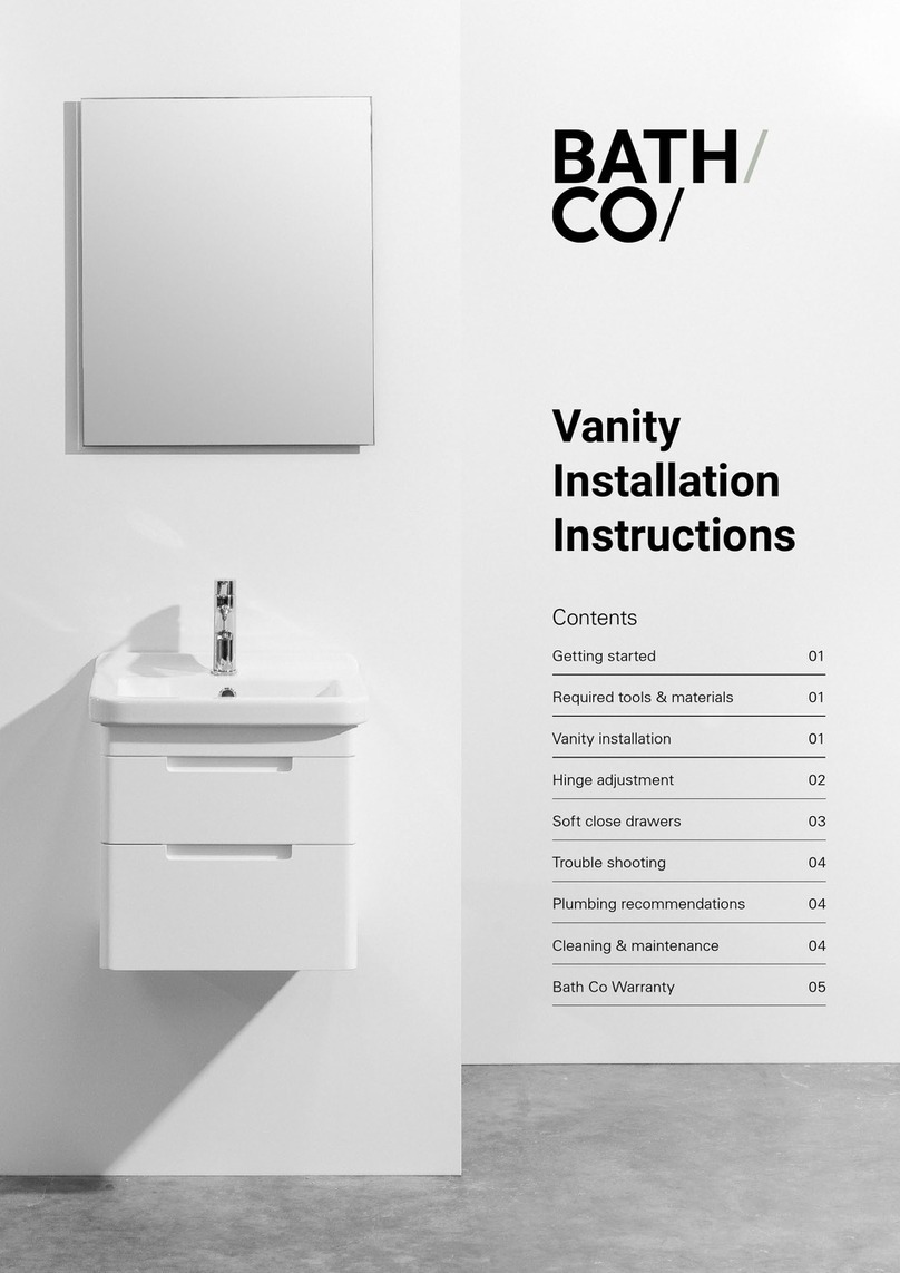 BATHCO Vanity installation instructions